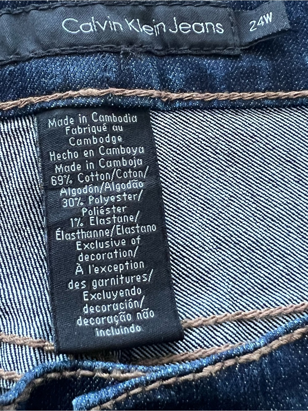 Calvin Klein 24W Flare Leg Jeans Straight Fit Coastal Cowgirl Beach Rodeo Ranch - Picture 11 of 11